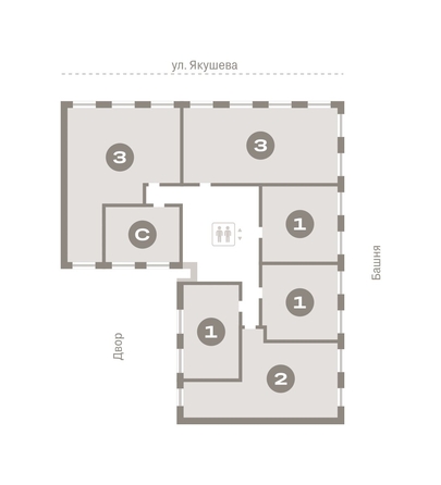 
   Продам 1-комнатную, 39.53 м², На Декабристов, дом 6-2

. Фото 16.