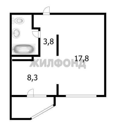 
  Продается 1-комн. квартира, 34.7 м², Николая Сотникова ул, д. 2
. Фото 26.