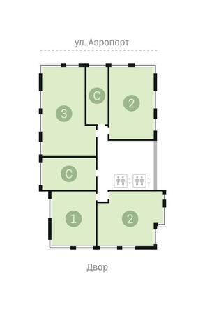 
  Продается 1-комн. квартира, 54.7 м², ЖК Авиатор, дом 1-2
. Фото 9.