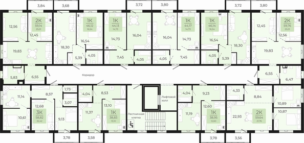 
  Продается 1-комн. квартира, 38.83 м², ЖК Новый парк, II этап дом 2
. Фото 1.