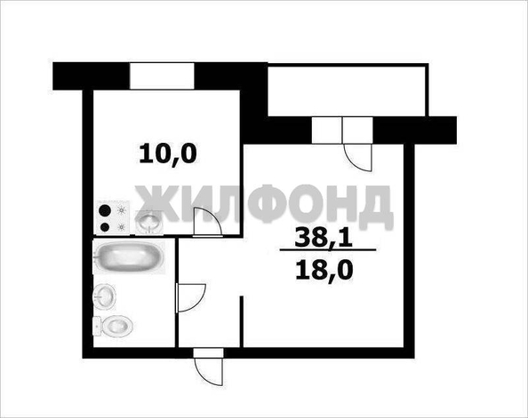 
  Продается 1-комн. квартира, 38.1 м², Вилюйская ул, д. 1
. Фото 26.