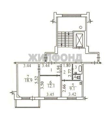 
  Продается 2-комн. квартира, 55.7 м², Титова ул, д. 236/1
. Фото 2.
