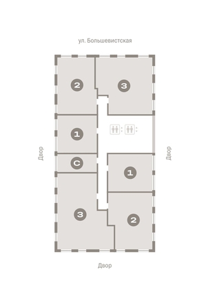 
  Продается 3-комн. квартира, 88.4 м², ЖК Европейский берег, дом 44
. Фото 1.