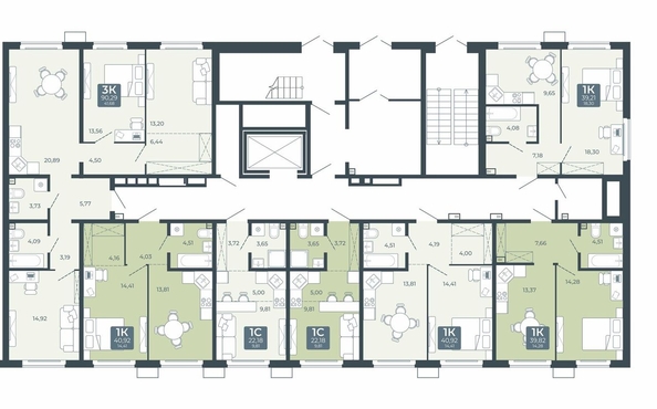 
  Продается студия, 22.18 м², ЖК Дом в Мичуринском, корпус 2.2
. Фото 1.