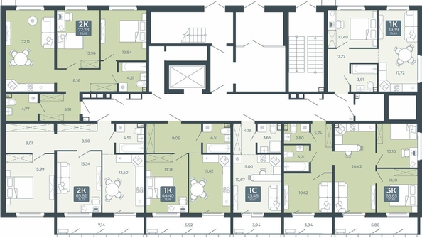 
  Продается студия, 25.48 м², ЖК Дом в Мичуринском, корпус 2.3
. Фото 1.