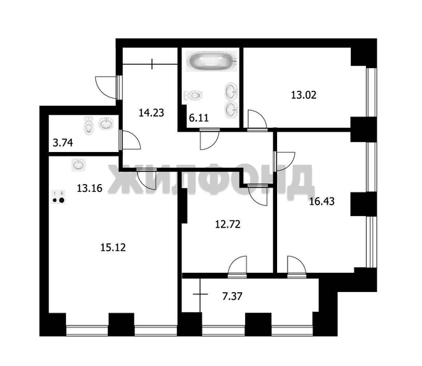 
  Продается 4-комн. квартира, 93.6 м², ЖК Чикаго
. Фото 47.