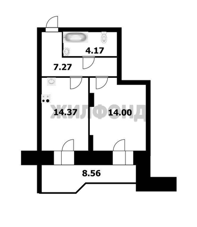 
  Продается 1-комн. квартира, 39.5 м², Райсовета пл, д. 8
. Фото 10.