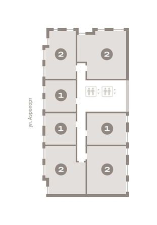 
  Продается 1-комн. квартира, 54.1 м², ЖК Авиатор, дом 3
. Фото 6.
