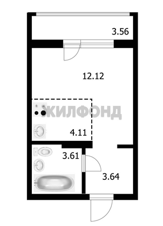 
  Продается студия, 23.8 м², Виктора Уса ул, д. 4
. Фото 9.