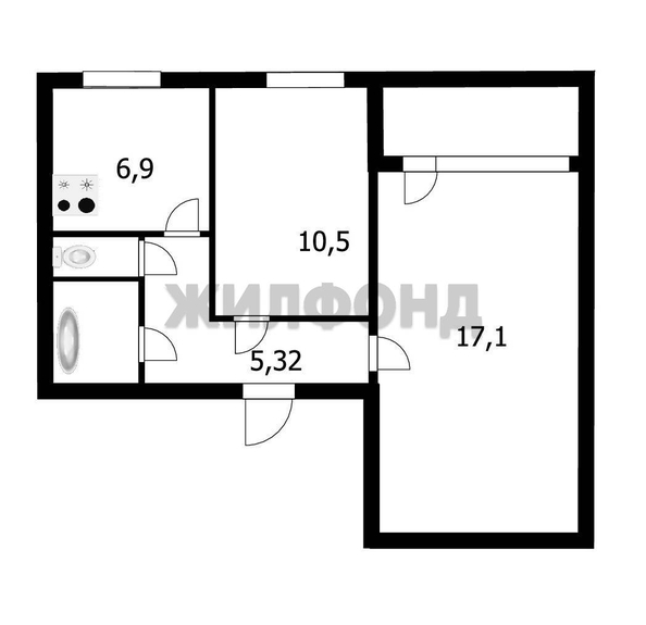 
  Продается 2-комн. квартира, 43.2 м², Линейная ул, д. 31/1
. Фото 16.