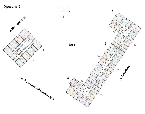 
  Продается 2-комн. квартира, 61.51 м², ЖК Страна.Тополевая, корпус 1
. Фото 1.