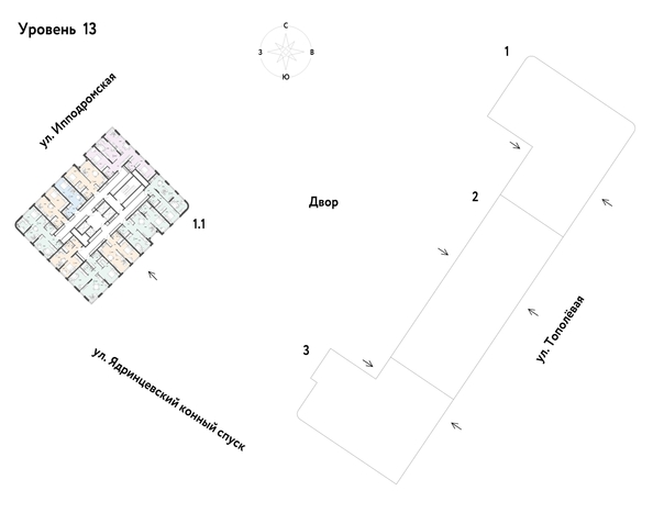 
  Продается 2-комн. квартира, 56.07 м², ЖК Страна.Тополевая, корпус 1
. Фото 1.