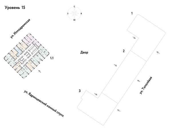
  Продается 2-комн. квартира, 68.1 м², ЖК Страна.Тополевая, корпус 1
. Фото 1.