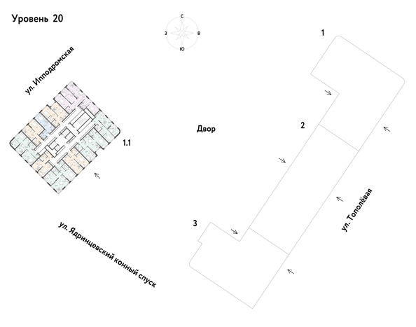 
  Продается 2-комн. квартира, 68.71 м², ЖК Страна.Тополевая, корпус 1
. Фото 1.