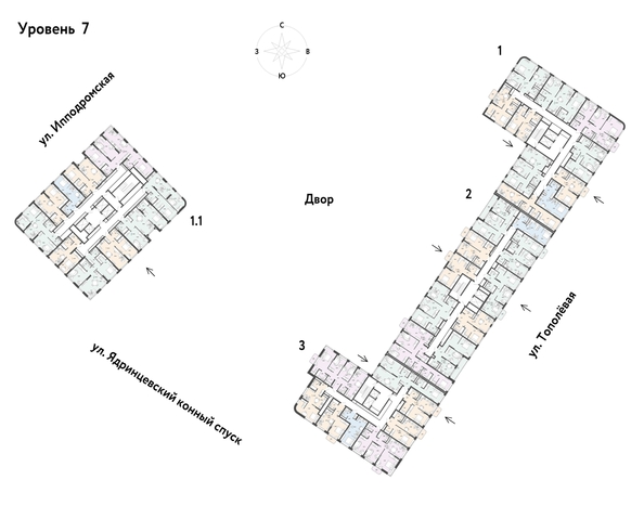 
  Продается 2-комн. квартира, 62.85 м², ЖК Страна.Тополевая, корпус 2
. Фото 1.