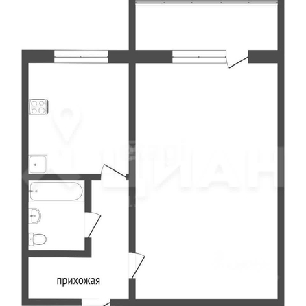 
  Продается 2-комн. квартира, 25 м², Боровая ул, д. 96
. Фото 1.