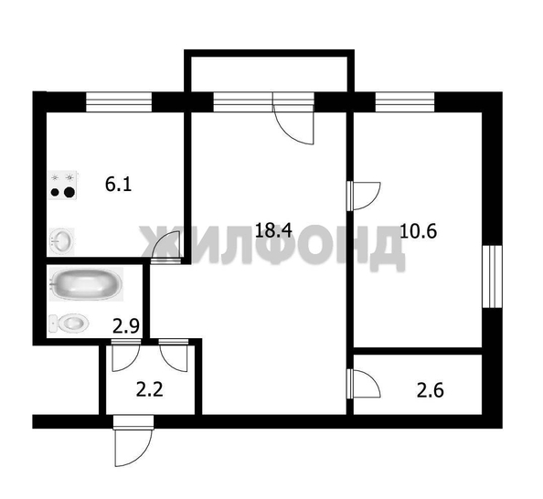 
  Продается 2-комн. квартира, 42.8 м², Барьерная ул, д. 14
. Фото 10.