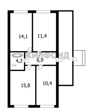 
  Продается дом, 62.8 м², село Новокремлевское
. Фото 34.