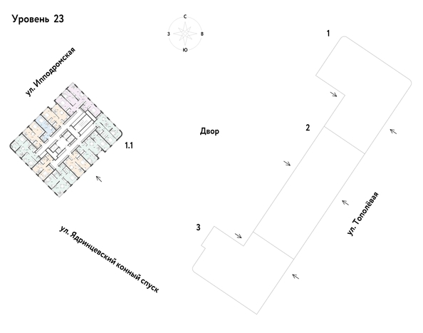 
  Продается 1-комн. квартира, 47.16 м², ЖК Страна.Тополевая, корпус 1
. Фото 1.