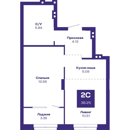 
  Продается 2-комн. квартира, 39.52 м², ЖК Базилик, дом 2
. Фото 1.