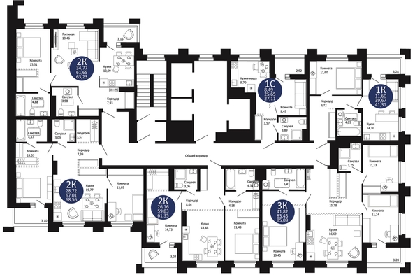 
  Продается 2-комн. квартира, 68.56 м², ЖК Первый на Рябиновой
. Фото 1.