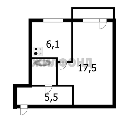 
  Продается 1-комн. квартира, 32.2 м², Объединения ул, д. 60
. Фото 11.