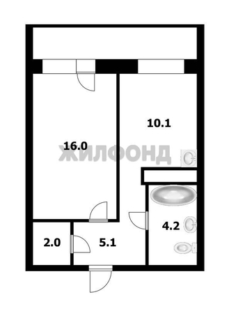 
  Продается 1-комн. квартира, 37 м², Мясниковой ул, д. 6/2
. Фото 14.