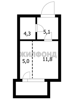 
  Продается студия 26.5 м². Фото 2.