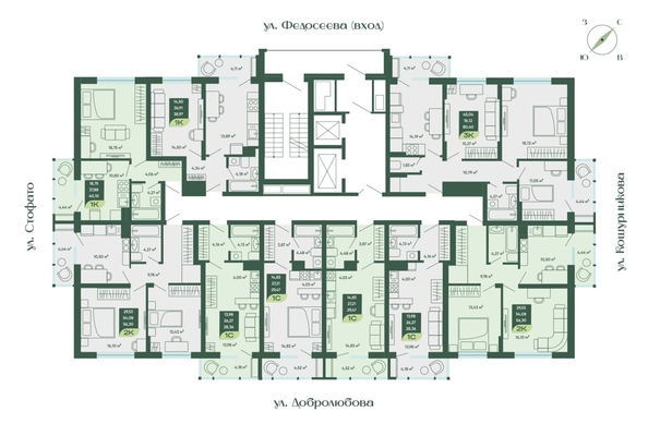 
  Продается 1-комн. квартира, 40.1 м², ЖК Мичурин
. Фото 1.