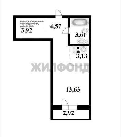 
  Продается студия, 28.1 м², Забалуева ул, д. 98
. Фото 2.