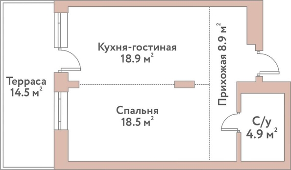 
  Продается 1-комн. квартира 51.2 м², в ЖК Флора и Фауна, 18а. Фото 1.