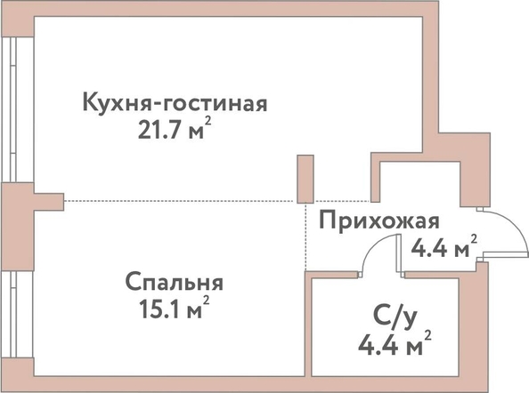
  Продается 2-комн. квартира 45.5 м², в ЖК Флора и Фауна, 18а. Фото 1.