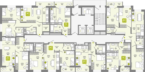 
  Продается 4-комн. квартира, 80.9 м², ЖК Счастливый квартал, дом 2
. Фото 1.