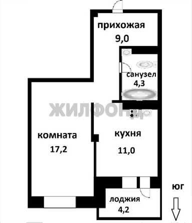 
  Продается 1-комн. квартира, 41.4 м², ЖК Аквамарин, дом 3
. Фото 25.