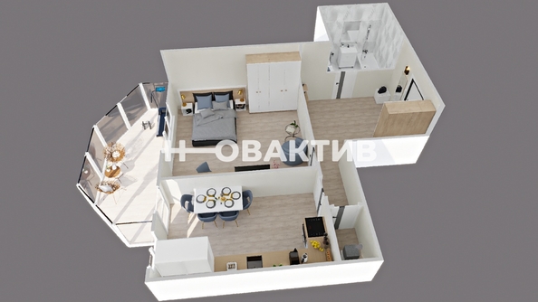 
  Сдается 1-комн. квартира, 56 м², Галущака ул, д. 1
. Фото 1.