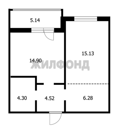 
  Продается 2-комн. квартира, 47 м², ЖК Кольца, дом 12а
. Фото 31.