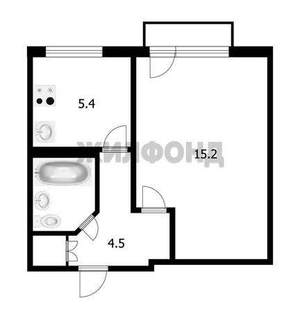 
  Продается 1-комн. квартира, 28.6 м², Широкая ул, д. 131
. Фото 15.