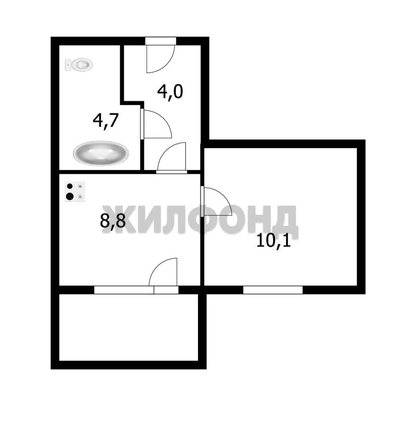
  Продается 1-комн. квартира, 27.8 м², ЖК Цветной бульвар, дом 2
. Фото 3.