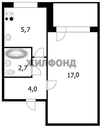 
  Продается 1-комн. квартира, 31.5 м², Кропоткина ул, д. 130
. Фото 2.