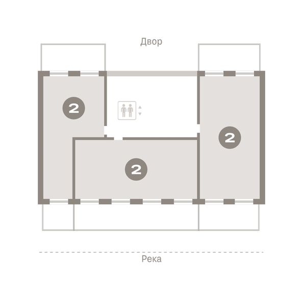 
  Продается 1-комн. квартира, 90.19 м², ЖК На Декабристов, дом 6-2
. Фото 16.
