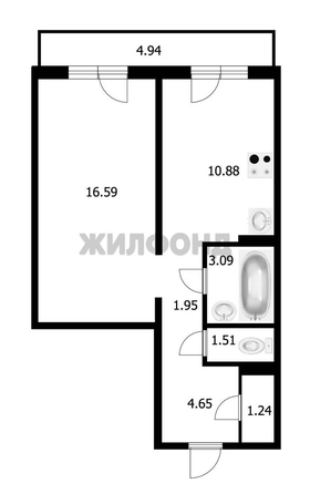 
  Продается 1-комн. квартира, 40.3 м², Николая Сотникова ул, д. 9/1
. Фото 15.