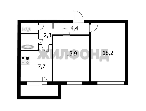 
  Продается 2-комн. квартира, 50.6 м², Добролюбова ул, д. 162/1
. Фото 16.