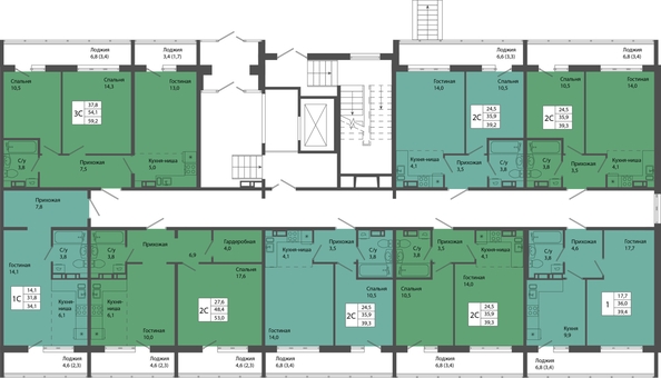 
  Продается 2-комн. квартира, 39.3 м², ЖК Родина, дом 4
. Фото 16.
