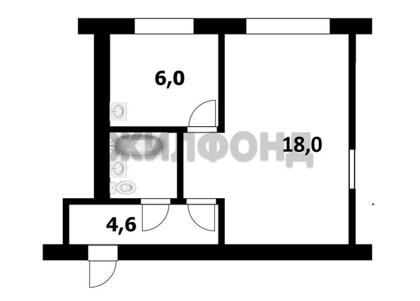 
  Продается 1-комн. квартира, 30.6 м², Гурьевская ул, д. 76
. Фото 4.