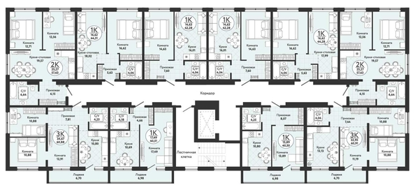 
  Продается 2-комн. квартира, 57.63 м², ЖК Одоевский, дом 4
. Фото 1.