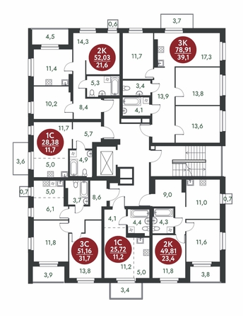
  Продается 3-комн. квартира, 78.91 м², ЖК Скандинавские кварталы, дом 1
. Фото 1.