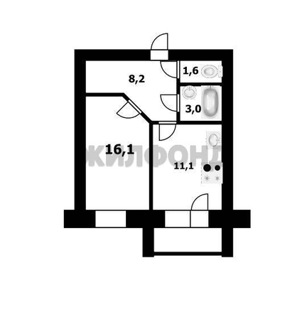 
  Продается 1-комн. квартира, 40 м², Баумана ул, д. 3/2
. Фото 17.