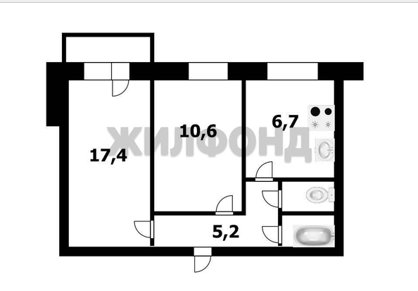 
  Продается 2-комн. квартира, 43.7 м², Троллейная ул, д. 20
. Фото 14.