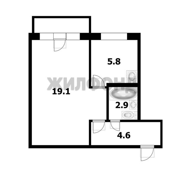 
  Продается 1-комн. квартира, 32.4 м², Ученых ул, д. 7
. Фото 7.