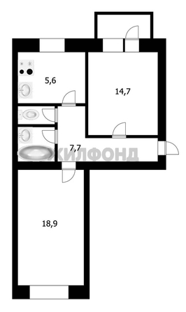 
  Продается 2-комн. квартира, 55.5 м², Оловозаводская ул, д. 18
. Фото 8.